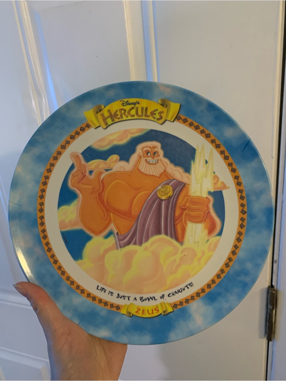 1997 McDonald's Disney Hercules Zeus Collectors Plate Vintage Plastic